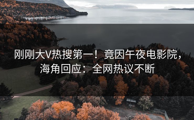 刚刚大V热搜第一！竟因午夜电影院，海角回应：全网热议不断